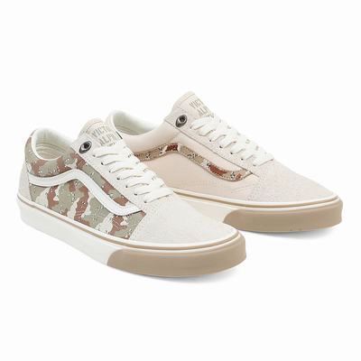 Vans old skool clearance mujer beige