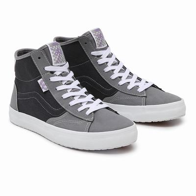 Zapatos vans gris top con negro uruguay